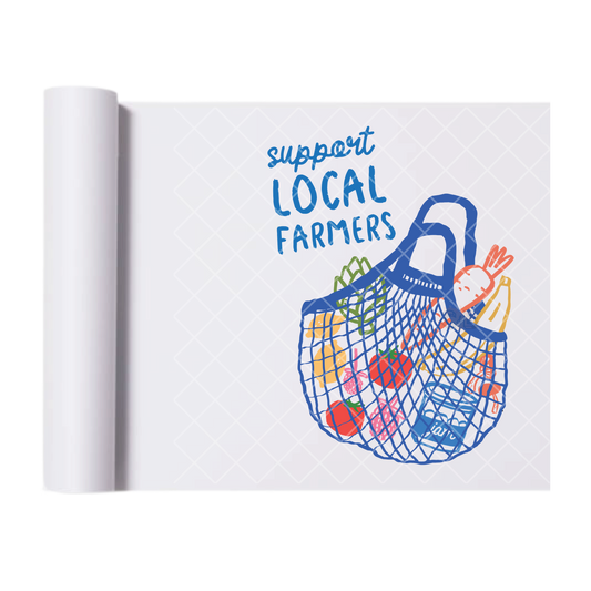 Support Your Local Farmers - Direct Print Film Transfer for T-Shirts, Cotton, Polyester & Blends - High-Quality Print