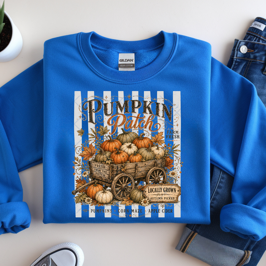 Pumpkin Patch Lines - Premium Graphic T-Shirt for Casual Wear