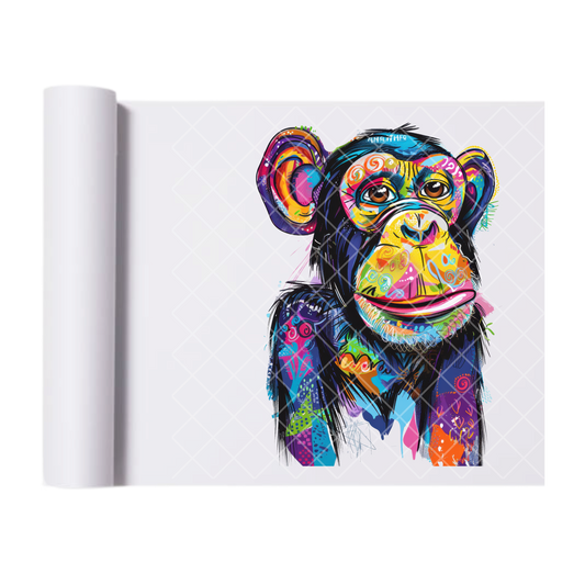 Sketchy Ape - Direct Print Film Transfer for Trendy T-Shirts, Cotton, Polyester & Blends - High-Quality Print
