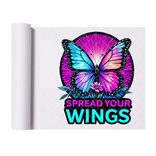 Spread Your Wings - Direct Print Film Transfer for T-Shirts, Cotton, Polyester & Blends - High-Quality Print