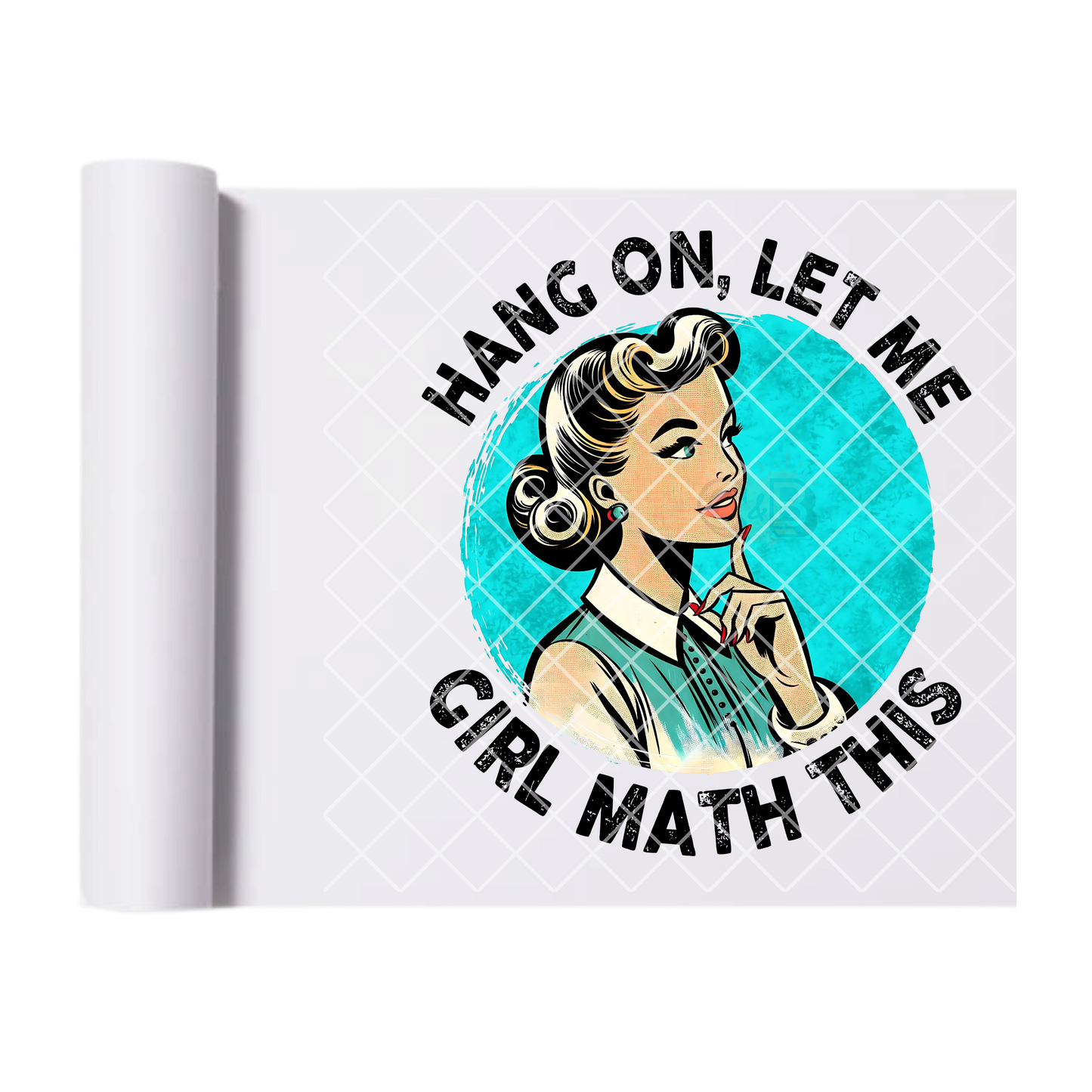 Hang on let me girl math this DTF film t shirt transfer