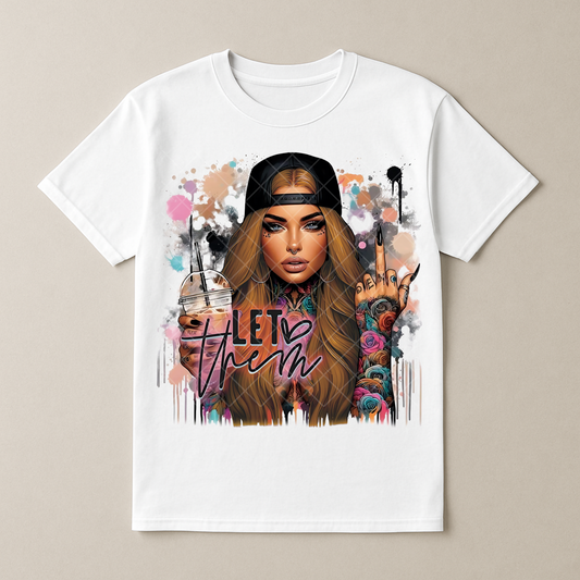 Let Them Babe Blonde Hair - Premium Graphic T-Shirt for Casual Wear