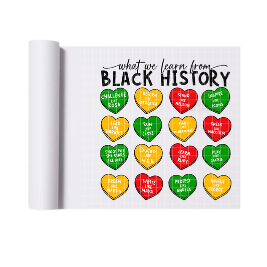 Learn from black history DTF transfers for T-shirts