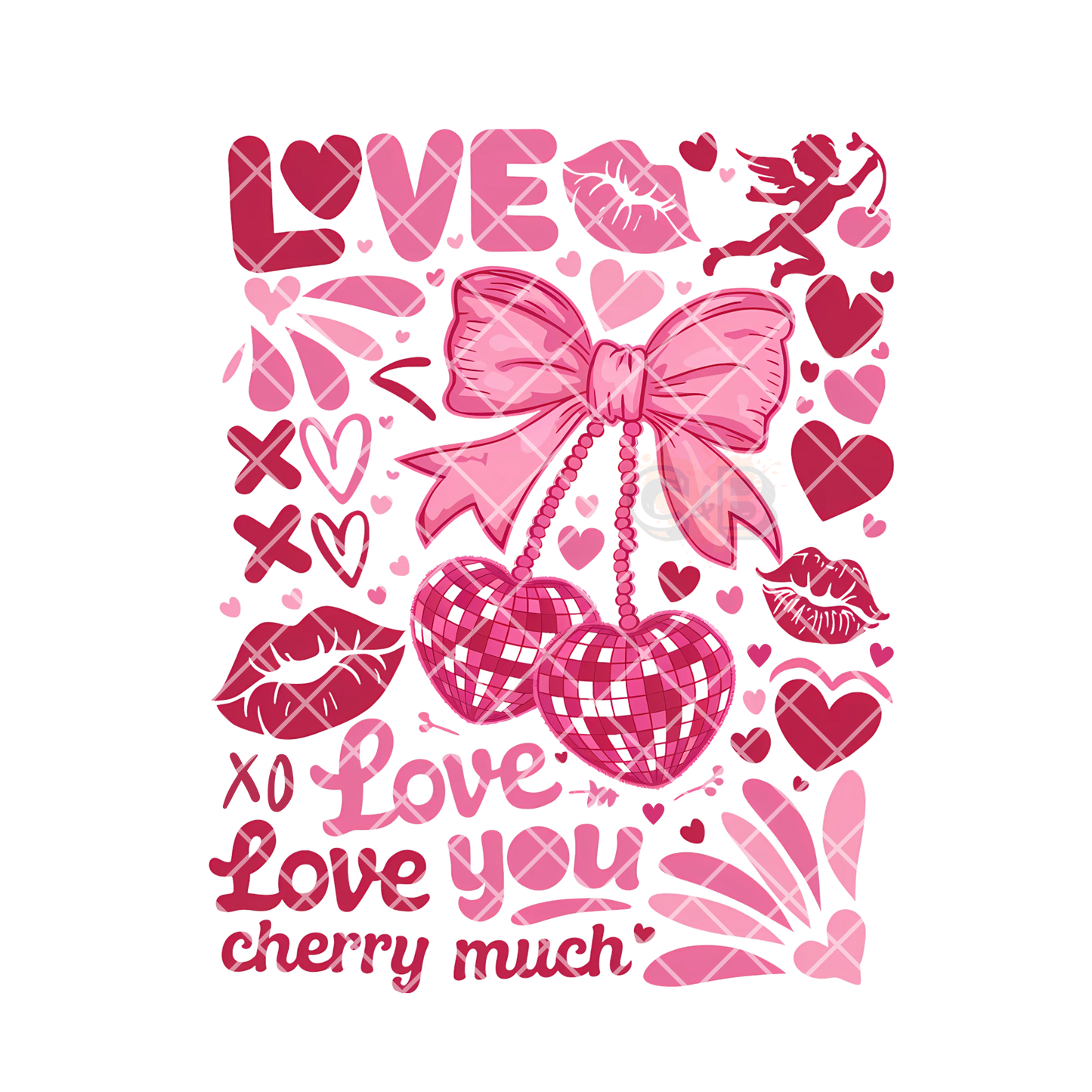 Love cherry much pink PNG