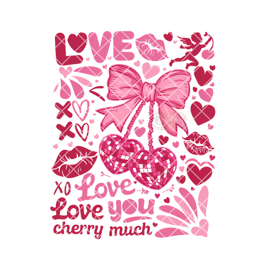 Love cherry much pink PNG