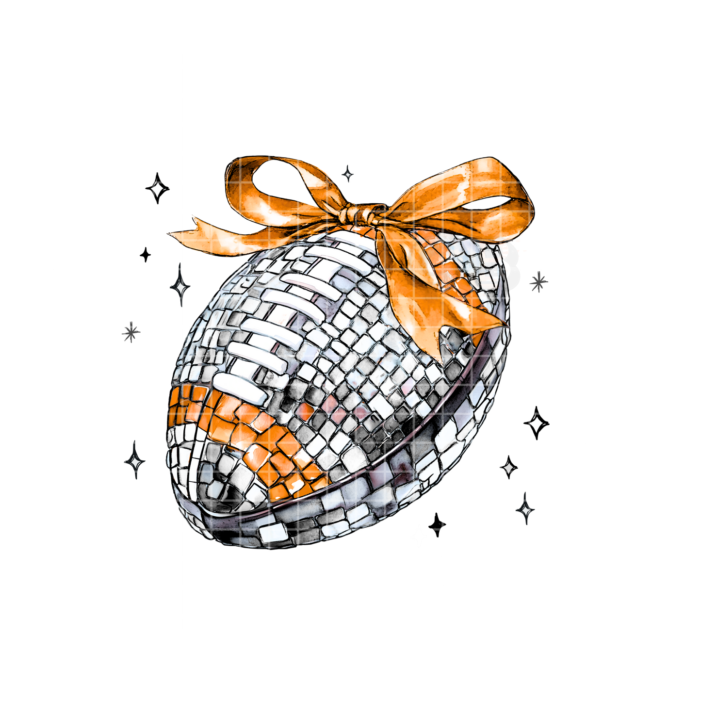 Orange Disco Football PNG