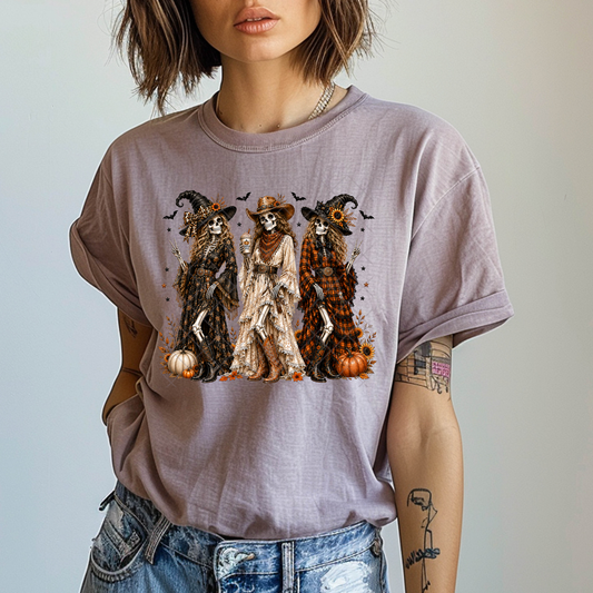Halloween Vintage Fall Babes - Premium Graphic T-Shirt for Casual Wear
