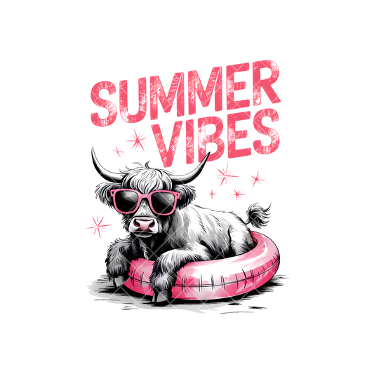 Steer In A Tube Summer Vibes PNG