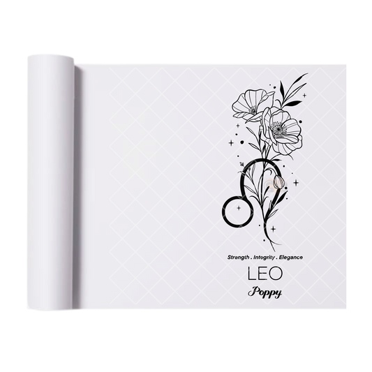 Leo Poppy - Direct Print Film Transfer for T-Shirts, Cotton, Polyester & Blends - High-Quality Print