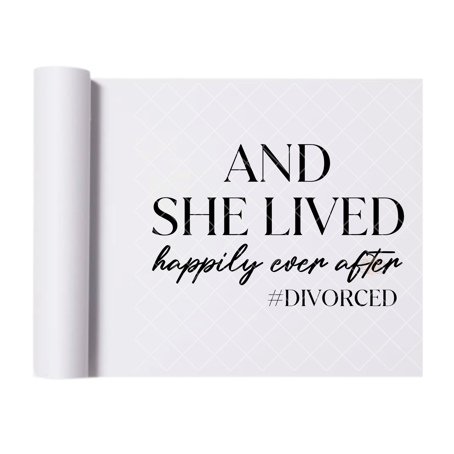 And She Lived - Direct Print Film Transfer for T-Shirts, Cotton, Polyester & Blends - High-Quality Print