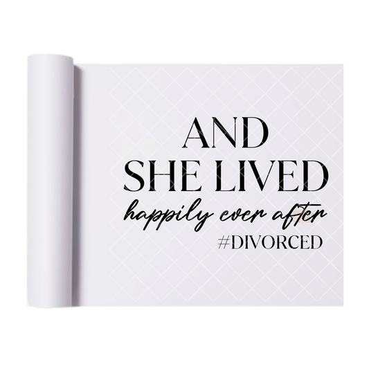 And She Lived - Direct Print Film Transfer for T-Shirts, Cotton, Polyester & Blends - High-Quality Print