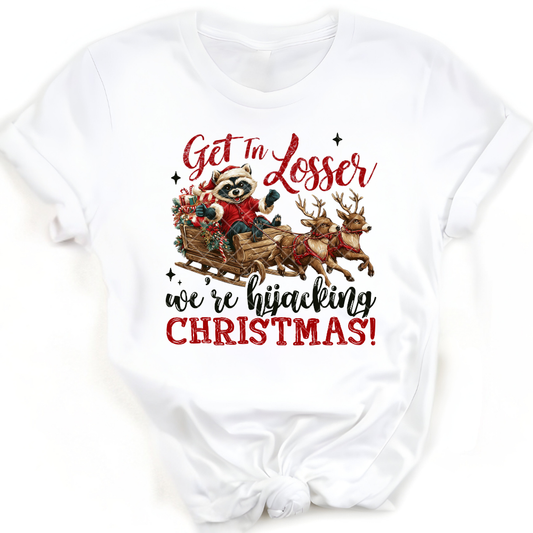 Get In Were Taking Christmas - Premium Graphic T-Shirt for Casual Wear
