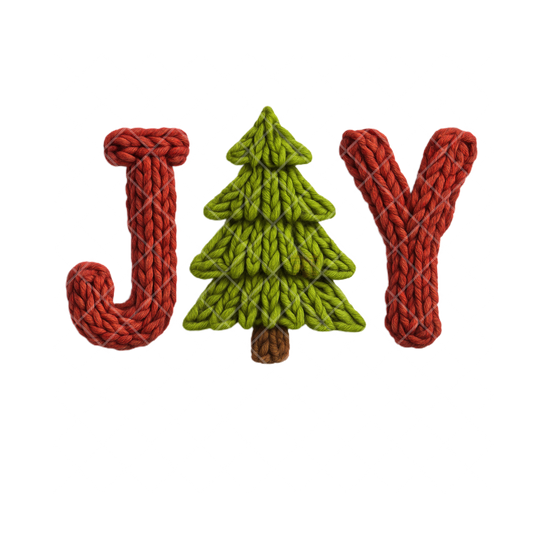 JOY Tree Faux Crochet PNG File