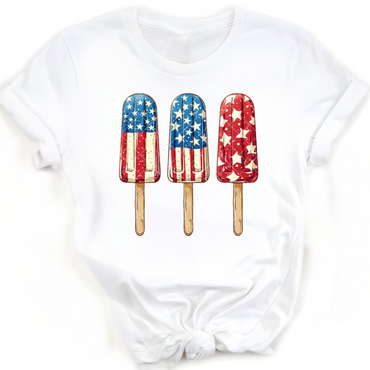 American Flag Popsicles - Premium Graphic T-Shirt for Casual Wear