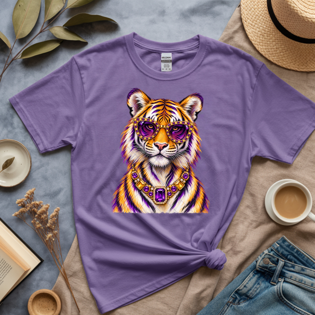 Fancy Bling Tiger - Premium Graphic T-Shirt for Casual Wear