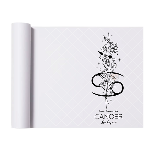 Cancer Larkspur - Direct Print Film Transfer for T-Shirts, Cotton, Polyester & Blends - High-Quality Print