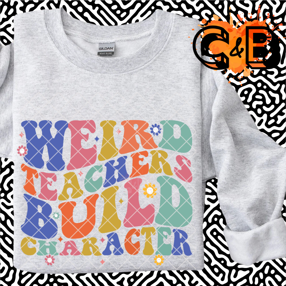 Weird teacher multi color PNG