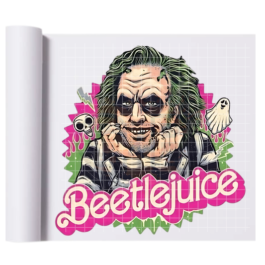 Beetlejuice Pink DTF Transfer