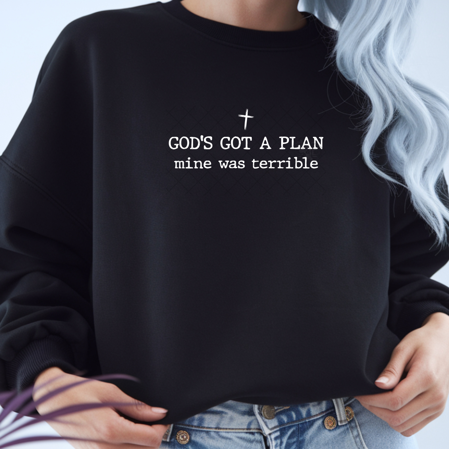 God's Got A Plan Text - Premium Graphic T-Shirt for Casual Wear