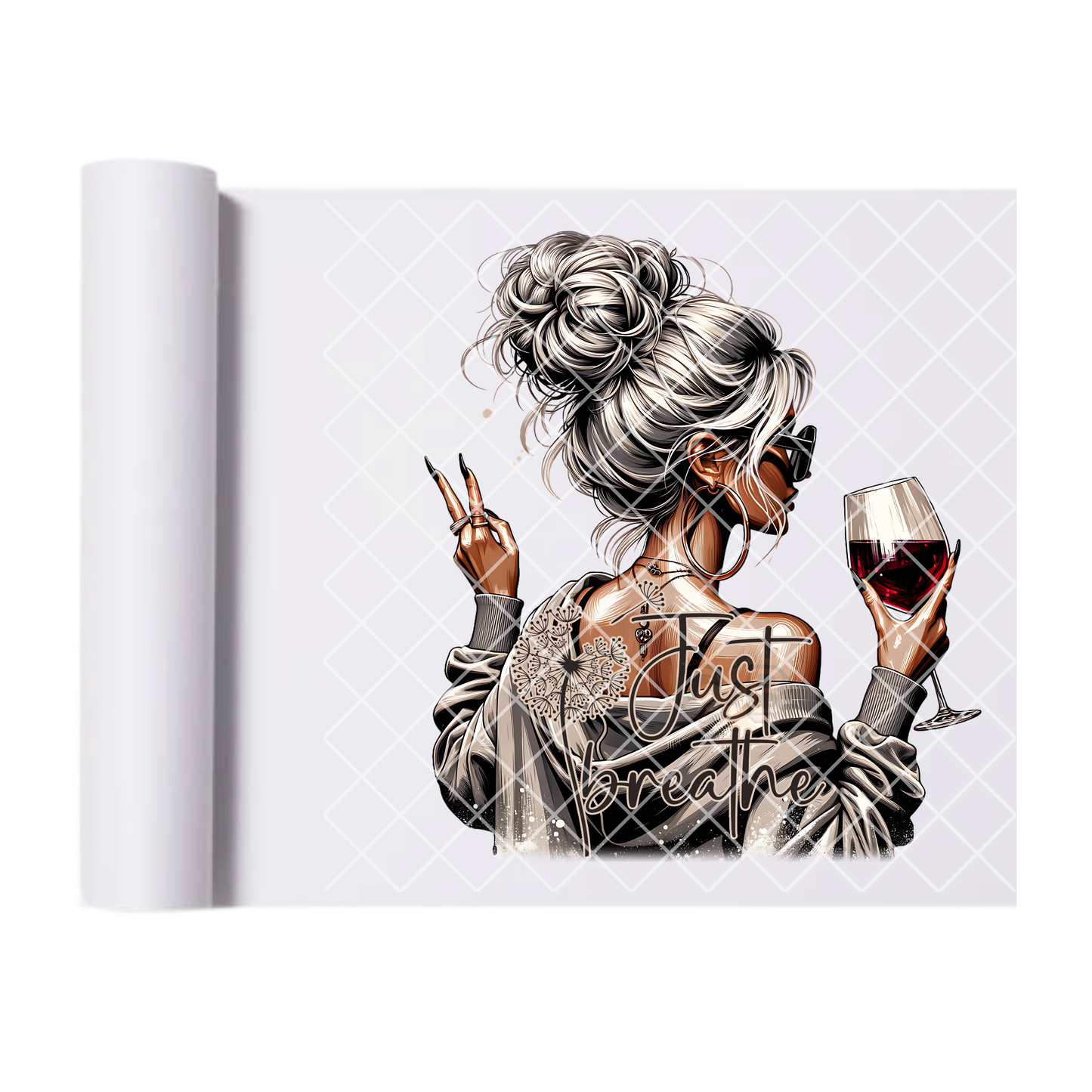 Just breathe babe DTF transfer-high quality transfer for printing