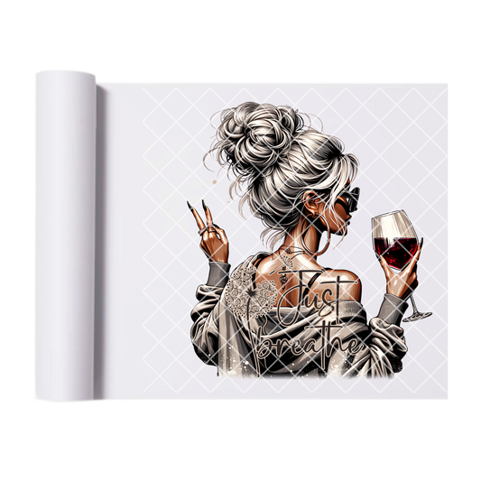 Just breathe babe DTF transfer-high quality transfer for printing