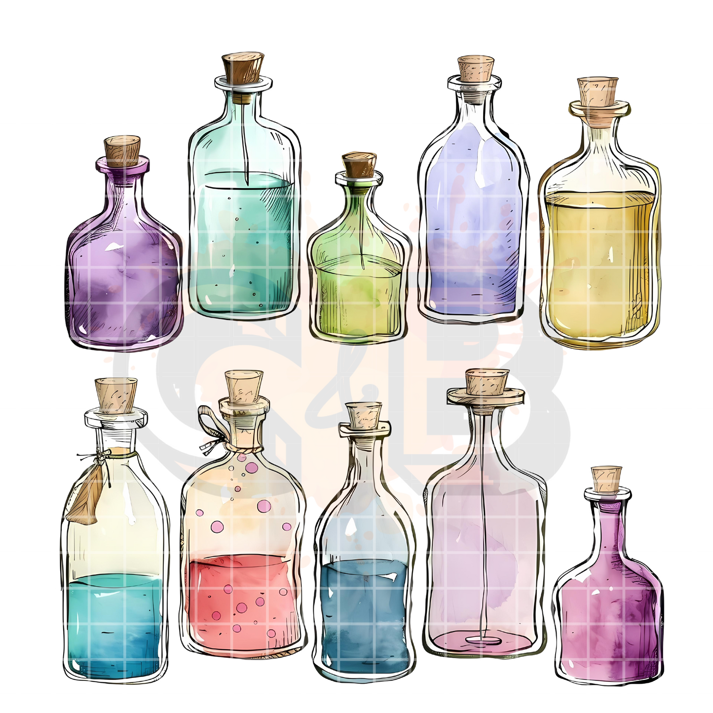 Potion Bottle Set PNG