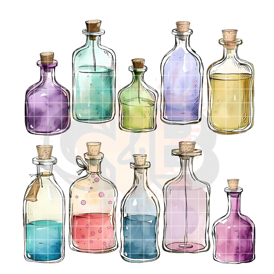 Potion Bottle Set PNG