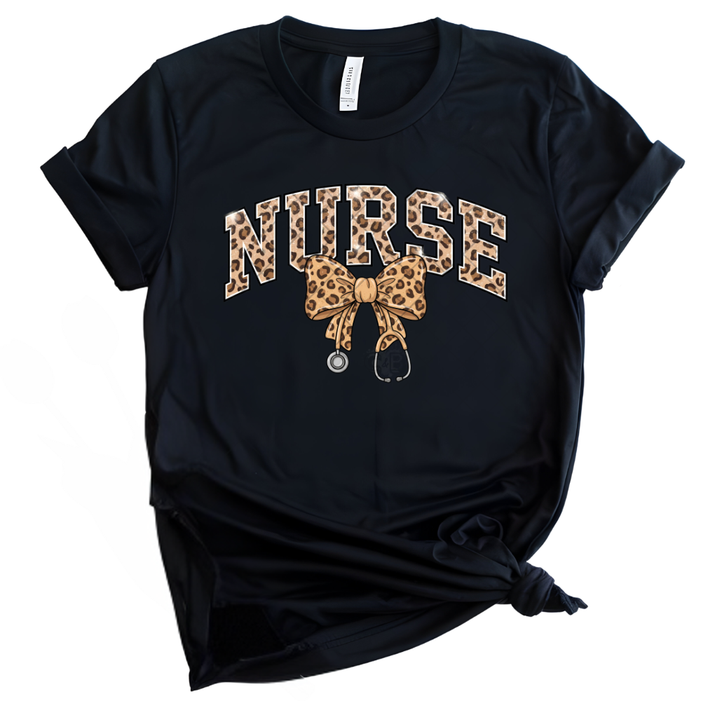 Nurse Cheetah Graphic - Premium Graphic T-Shirt for Casual Wear