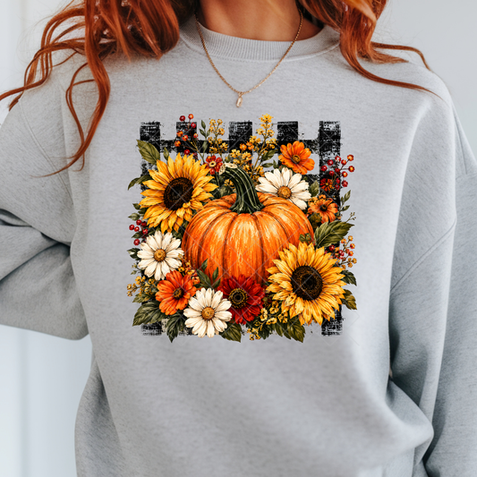 Plaid Fall Pumpkin - Premium Graphic T-Shirt for Casual Wear