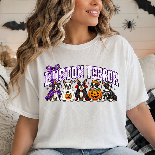 Boston Terror Halloween Dogs - Premium Graphic T-Shirt for Casual Wear
