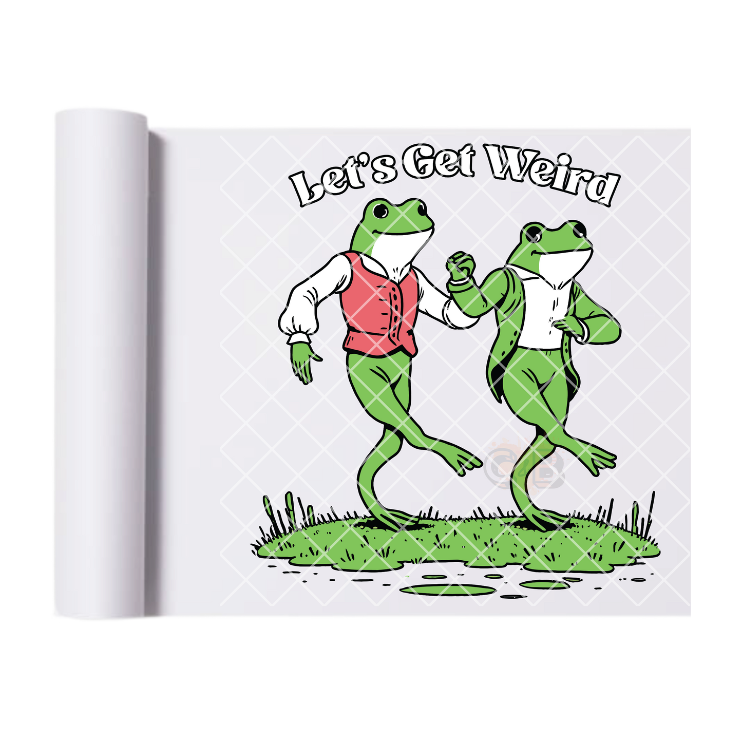 Let’s get weird frog frolick DTF film t shirt transfer