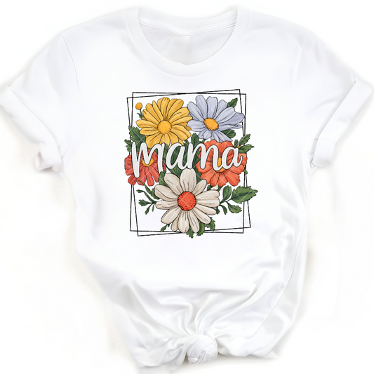 Mama Wildflowers Frame - Premium Graphic T-Shirt for Casual Wear