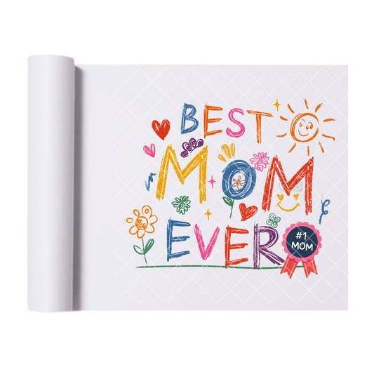 Best Mom Ever Young Font - Direct Print Film Transfer for T-Shirts, Cotton, Polyester & Blends - High-Quality Print