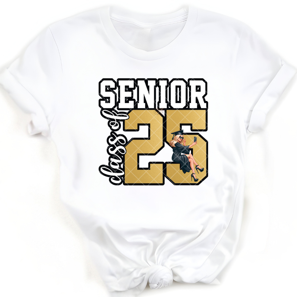 Class of 2025 blonde Senior PNG