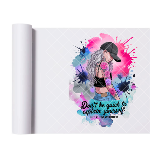 Let Them Wonder Water Color - Ready To Press Print Transfer for Apparel, Cotton, Polyester & Blends - High-Quality Print- Commercial Grade