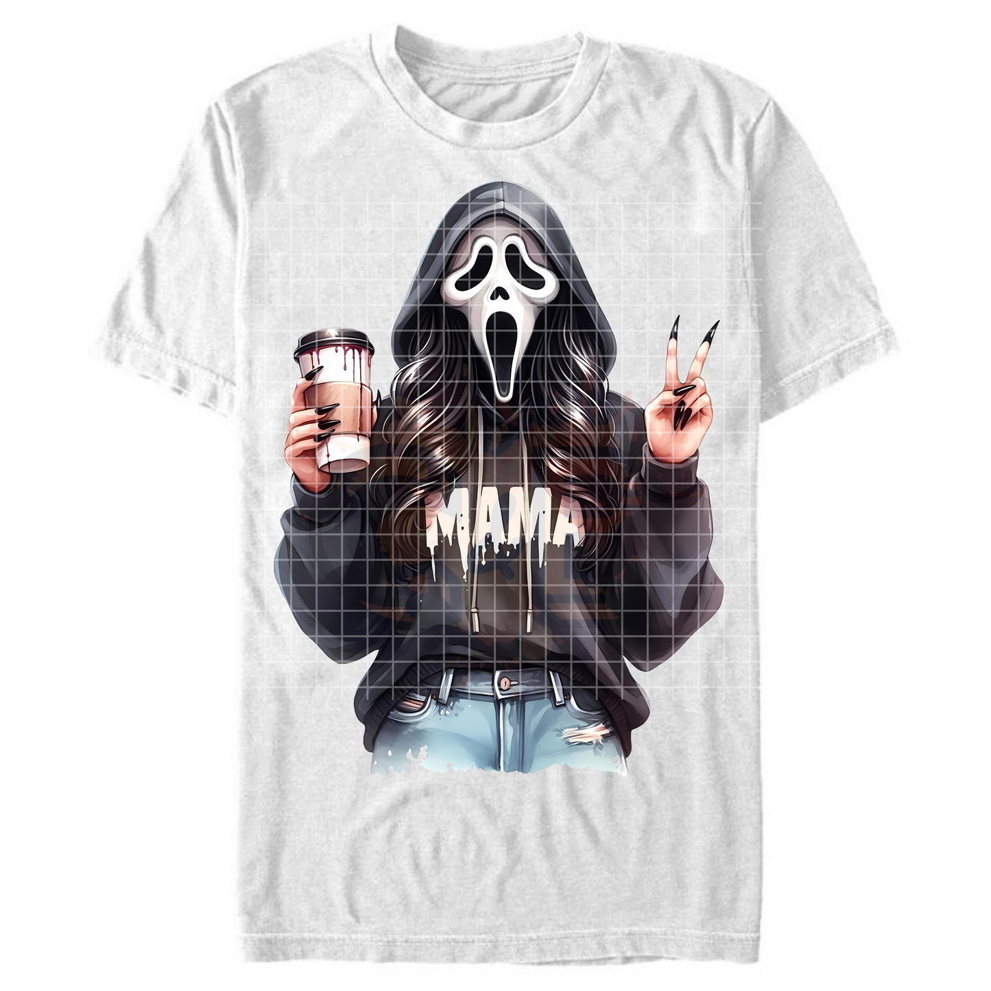 Ghostface MAMA Black Hair T-Shirt