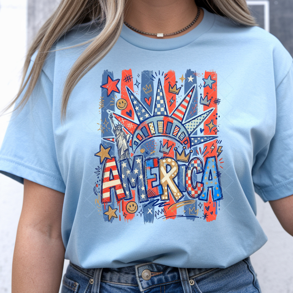 America Statue of Liberty - T-Shirt, Premium Graphic, Trendy T-Shirt for Casual Wear