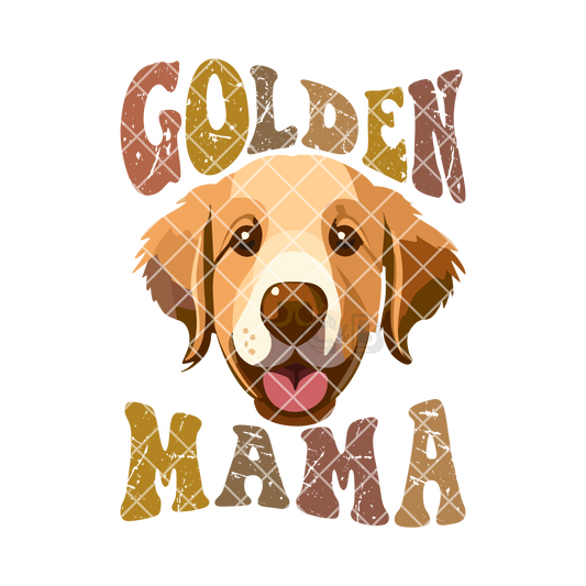 Golden mom pup PNG