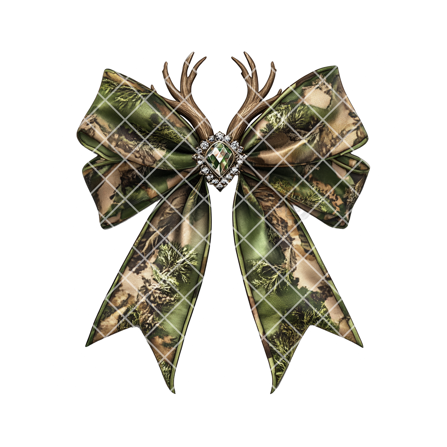 Camo Christmas Bow PNG