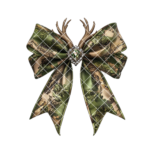 Camo Christmas Bow PNG