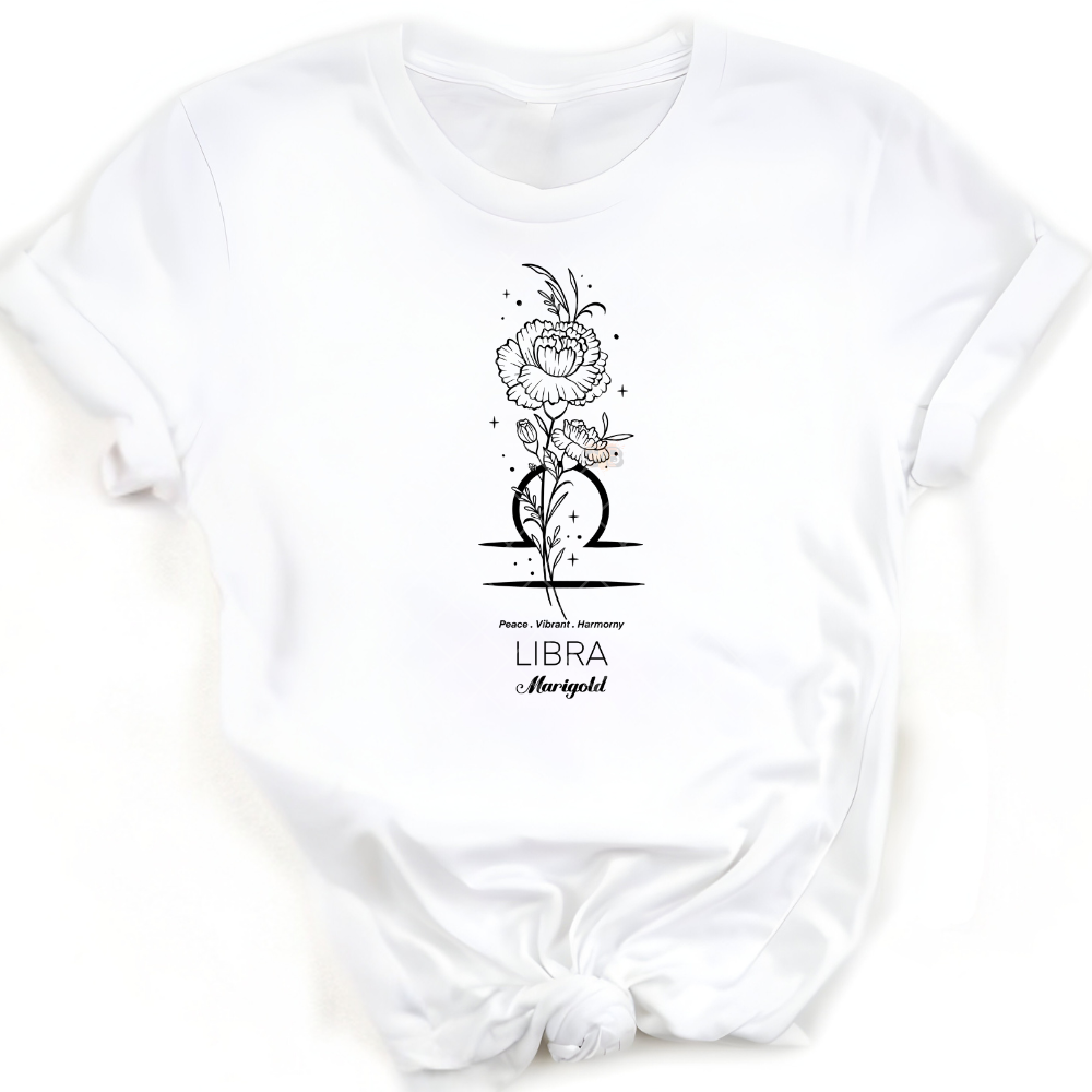 Libra Marigold - Premium Graphic Trendy T-Shirt for Casual Wear