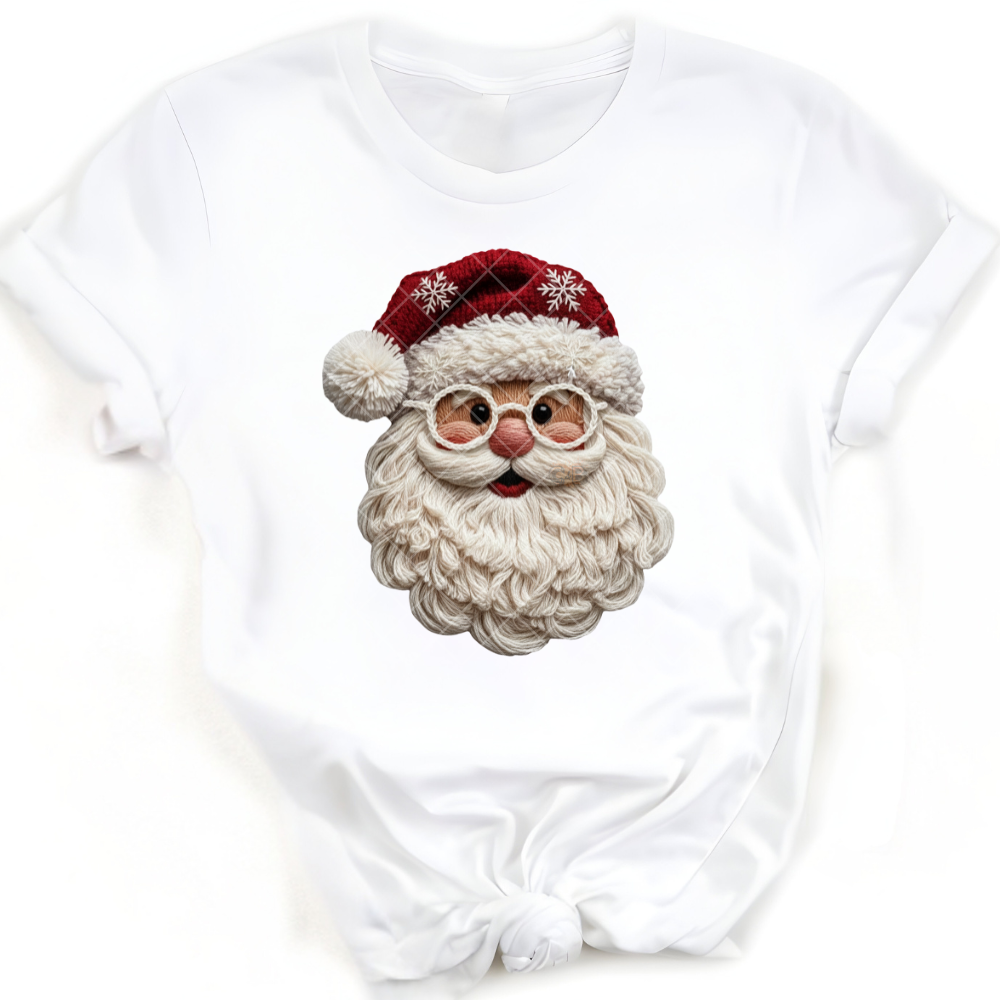 Santa Face Faux Yarn PNG File