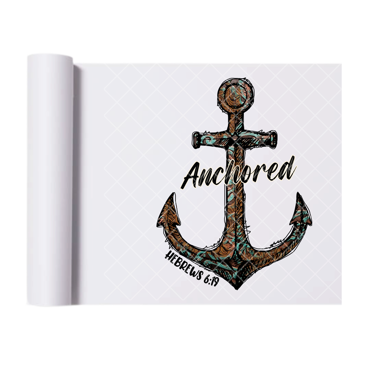 Anchored Anchor - Ready To Press Print Transfer for Apparel, Cotton, Polyester & Blends - High-Quality Print- Commercial Grade