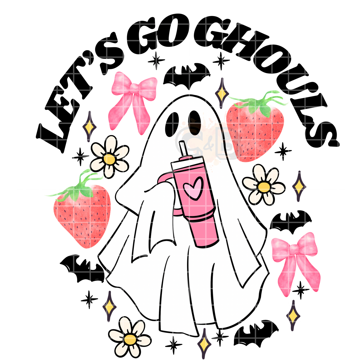 Lets Go Ghouls Strawberry PNG