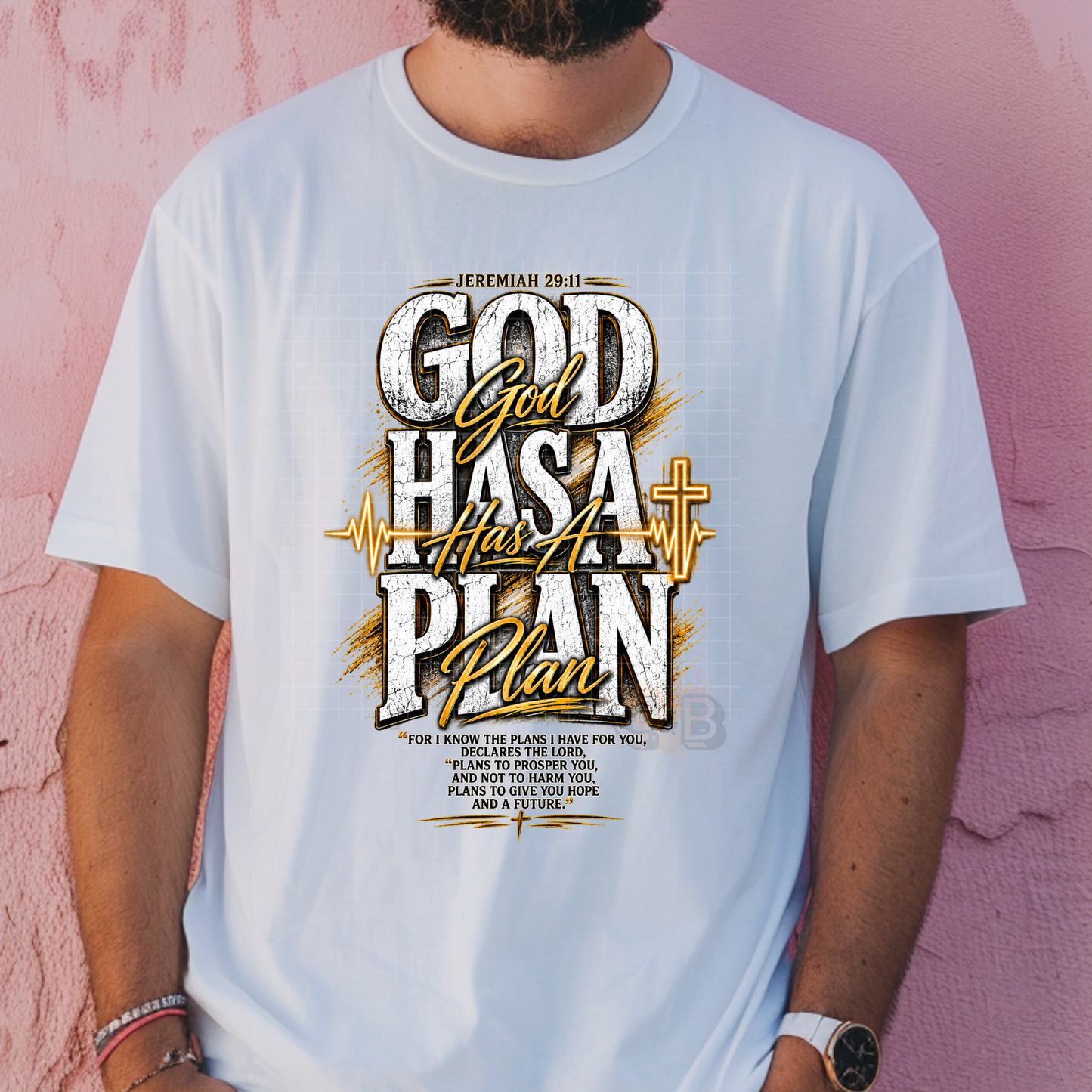 God Has A Plan - Premium Graphic T-Shirt for Casual Wear