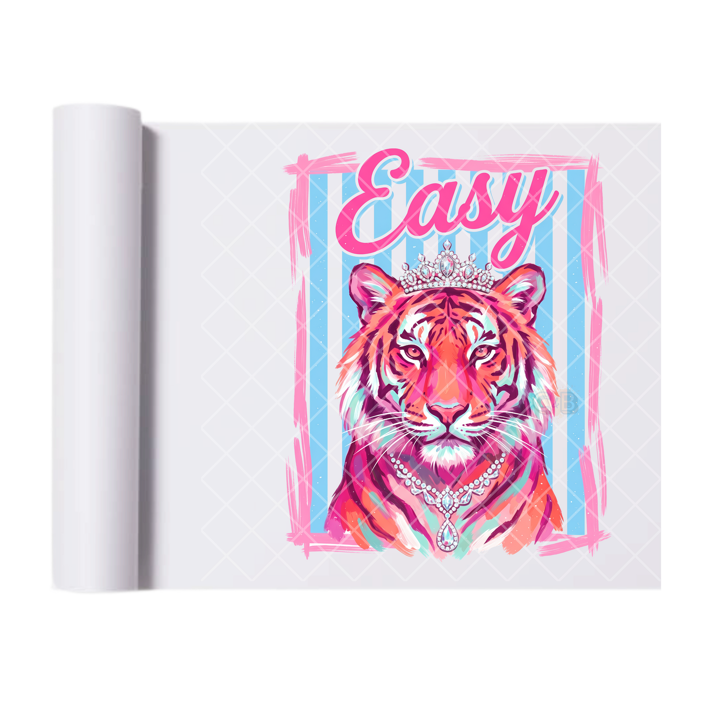Easy Tiger Crown - Direct Transfer Print, Ready To Press For T-Shirts, Cotton, Polyester & Blends - Tshirt Business Quality