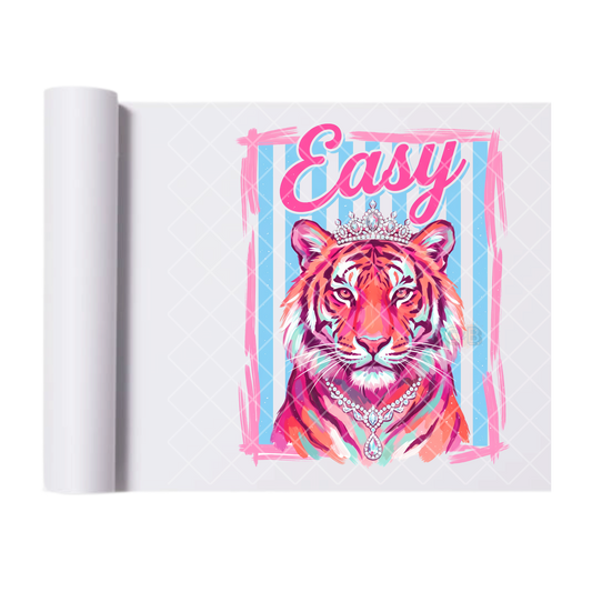 Easy Tiger Crown - Direct Transfer Print, Ready To Press For T-Shirts, Cotton, Polyester & Blends - Tshirt Business Quality