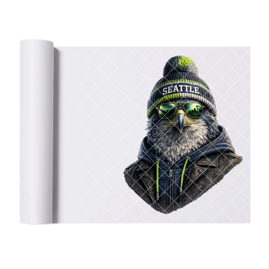 Seattle Football - Direct Print Film Transfer for T-Shirts, Cotton, Polyester & Blends - High-Quality Print