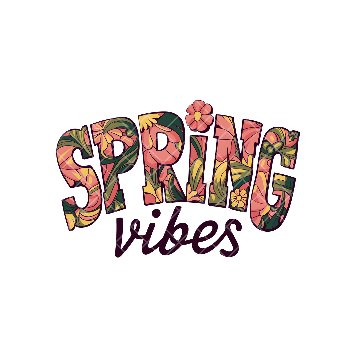 Spring Vibes Flower Inlay PNG