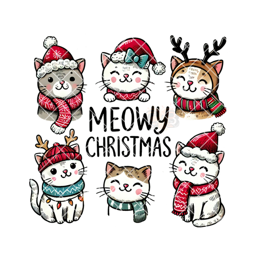 Meowy Christmas PNG